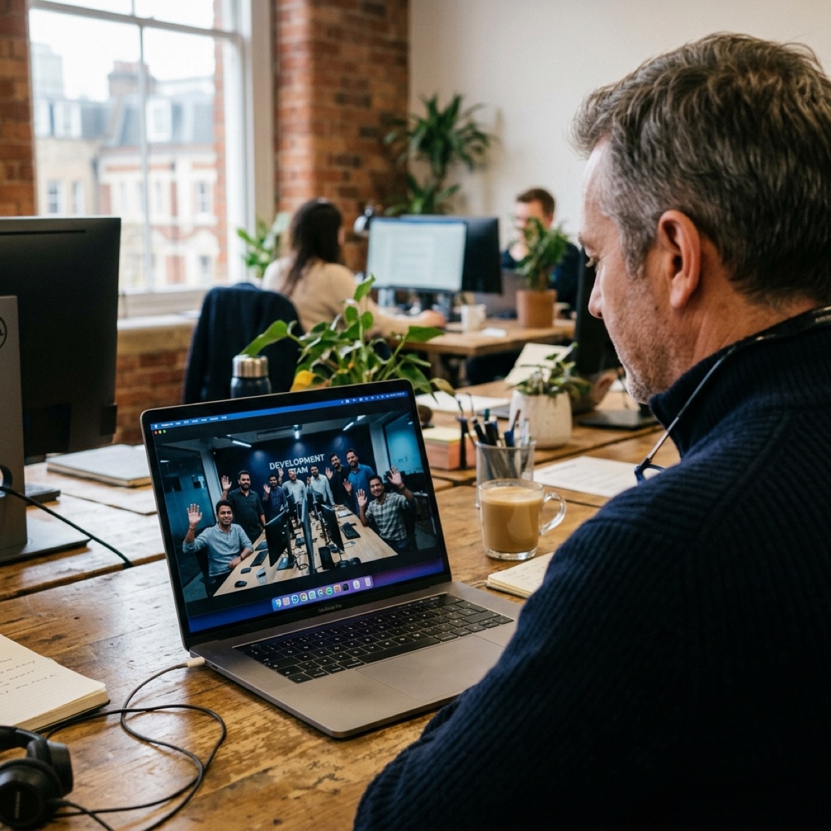 Agency owner on a video call with the NexaLoom development team